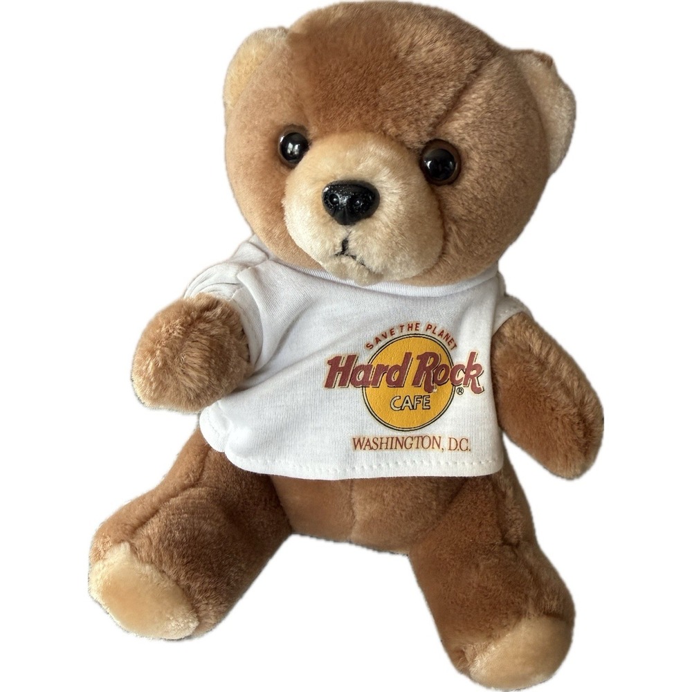Hard Rock Cafe‎ Washington DC Classic Rockin' Teddy Bear 9" Plush EUC